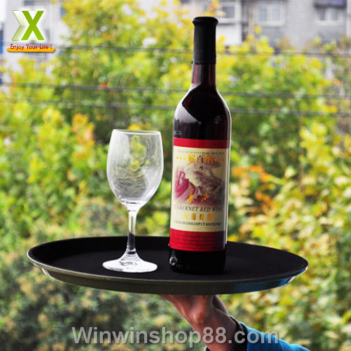 [HCM]Khay phục vụ chống trượt tròn 30cm