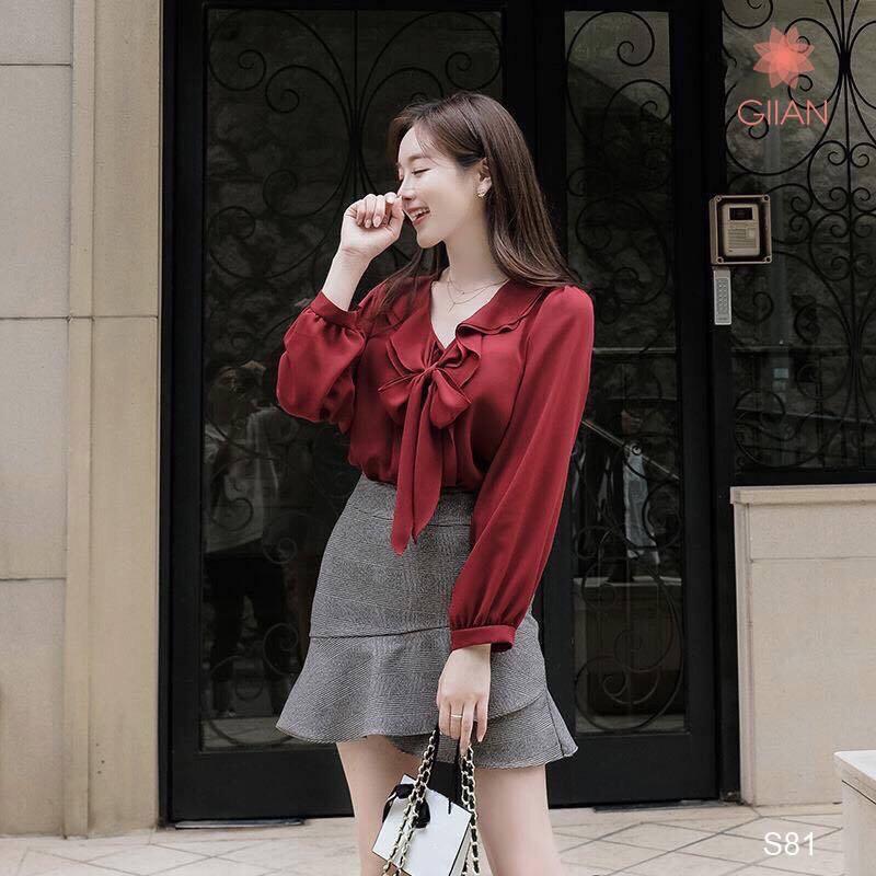 [HCM]Áo Sơ Mi Thắt Nơ
