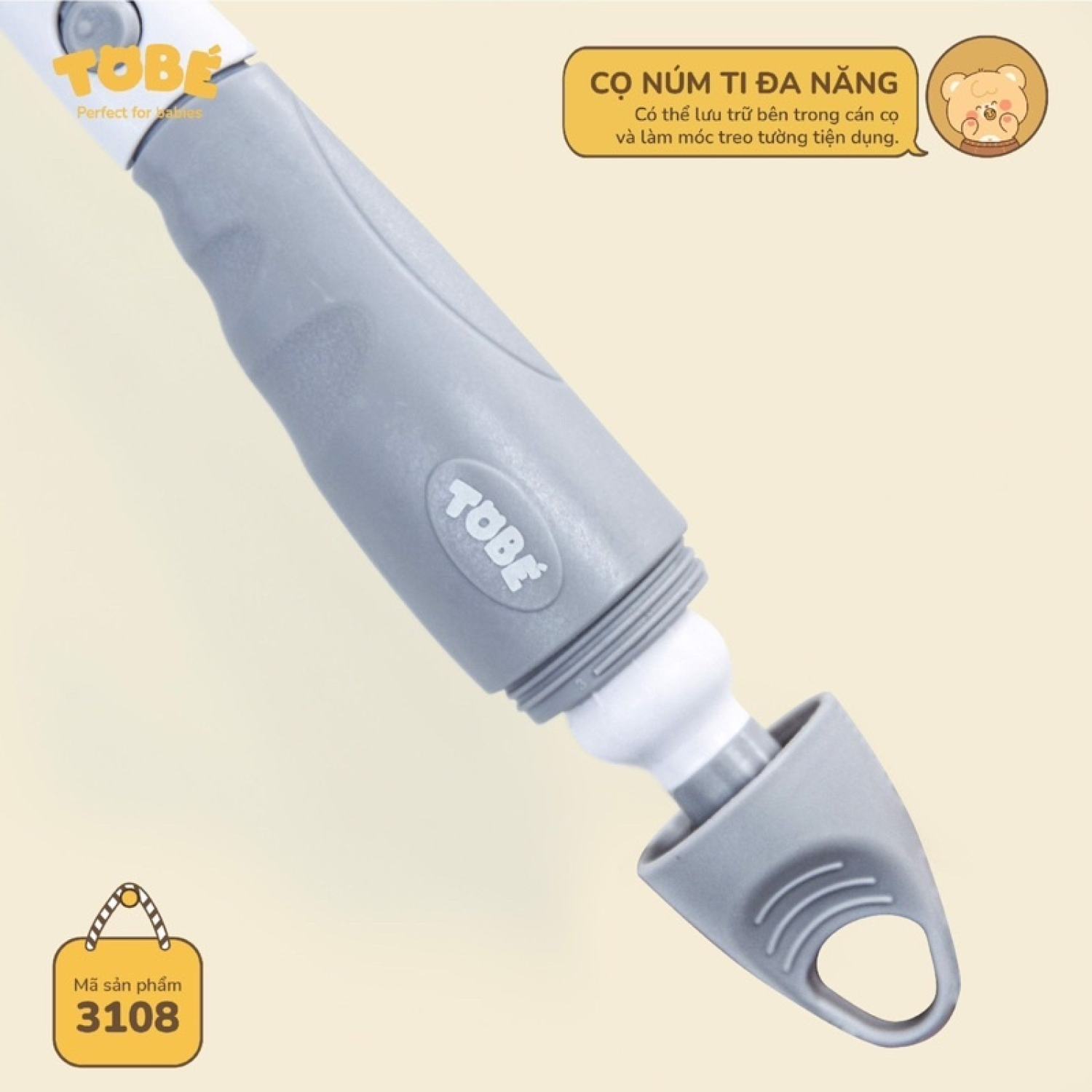 Bộ cọ rửa bình sữa silicone Tobé