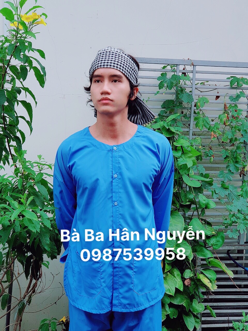Bộ Bà Ba Nam (tặng khăn rằn)