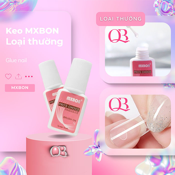 Combo of 3 Bottles of Rhinestone Glue, Mx Bon Nail Glue 7g