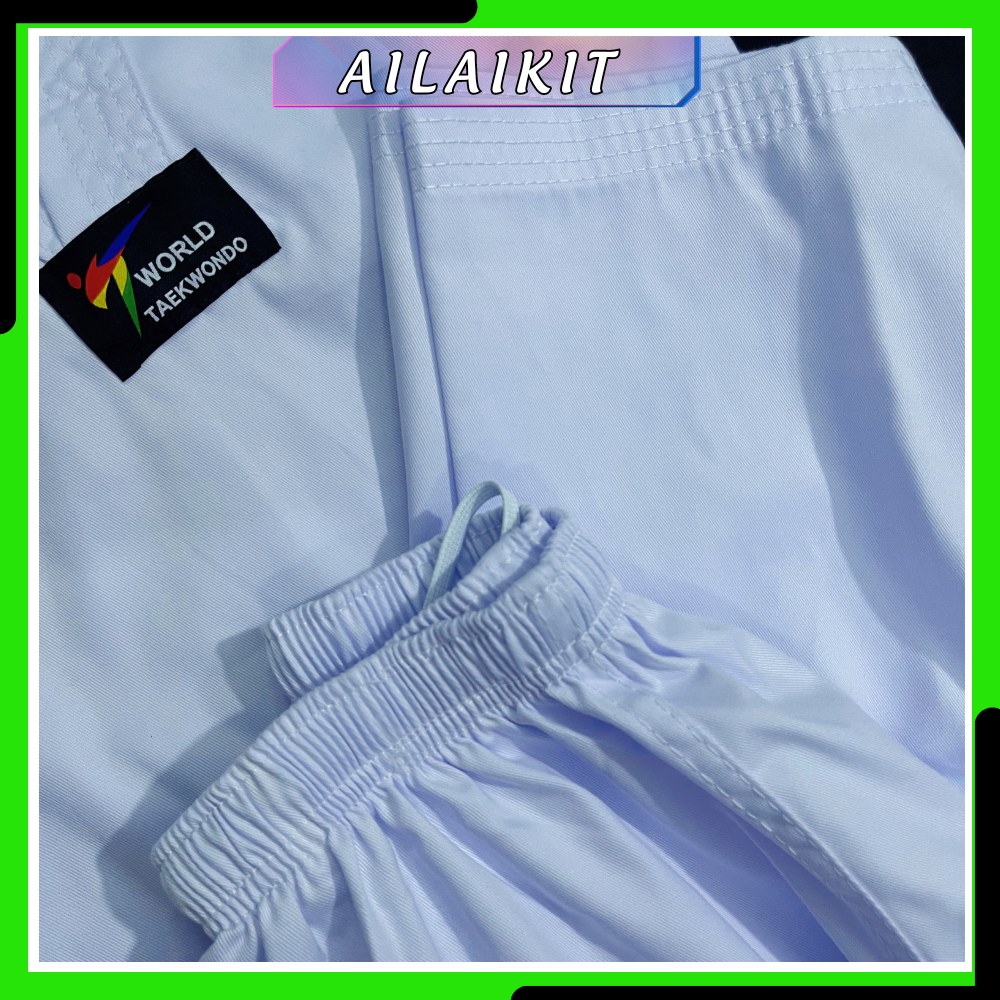 [HCM]Võ Phục Taekwondo Ailaikit, Đồ võ Taekwondo Loại A vải Kaki dày Loại Tốt