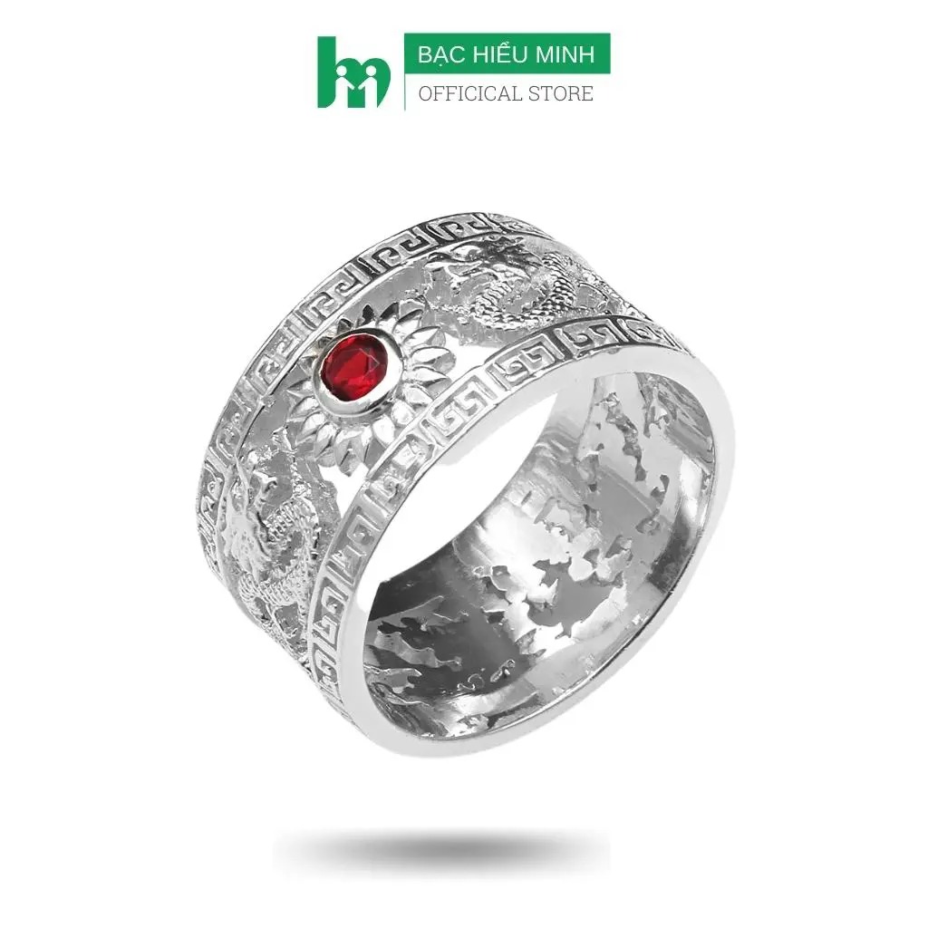 Nhẫn nam bạc hiểu minh na348