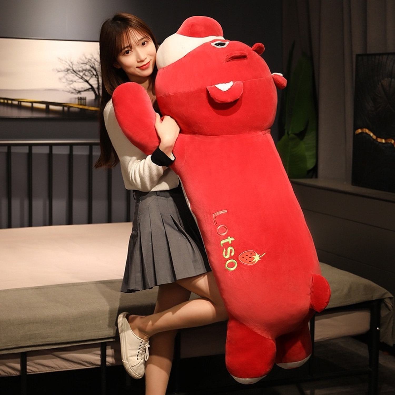 Gấᴜ Bông Lotso gấᴜ Dâu Vải Miniso siêu mềm mịn. Xưởng sỉ gấᴜ Bông mua lẻ giá sỉ