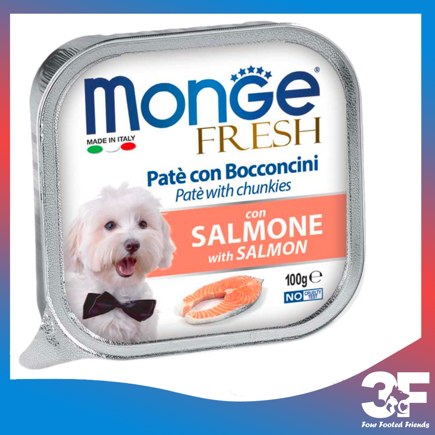 Pate Thức Ăn Ướt Monge Fresh Dành Cho Chó Mọi Lứa Tuổi - Khay 100Gr