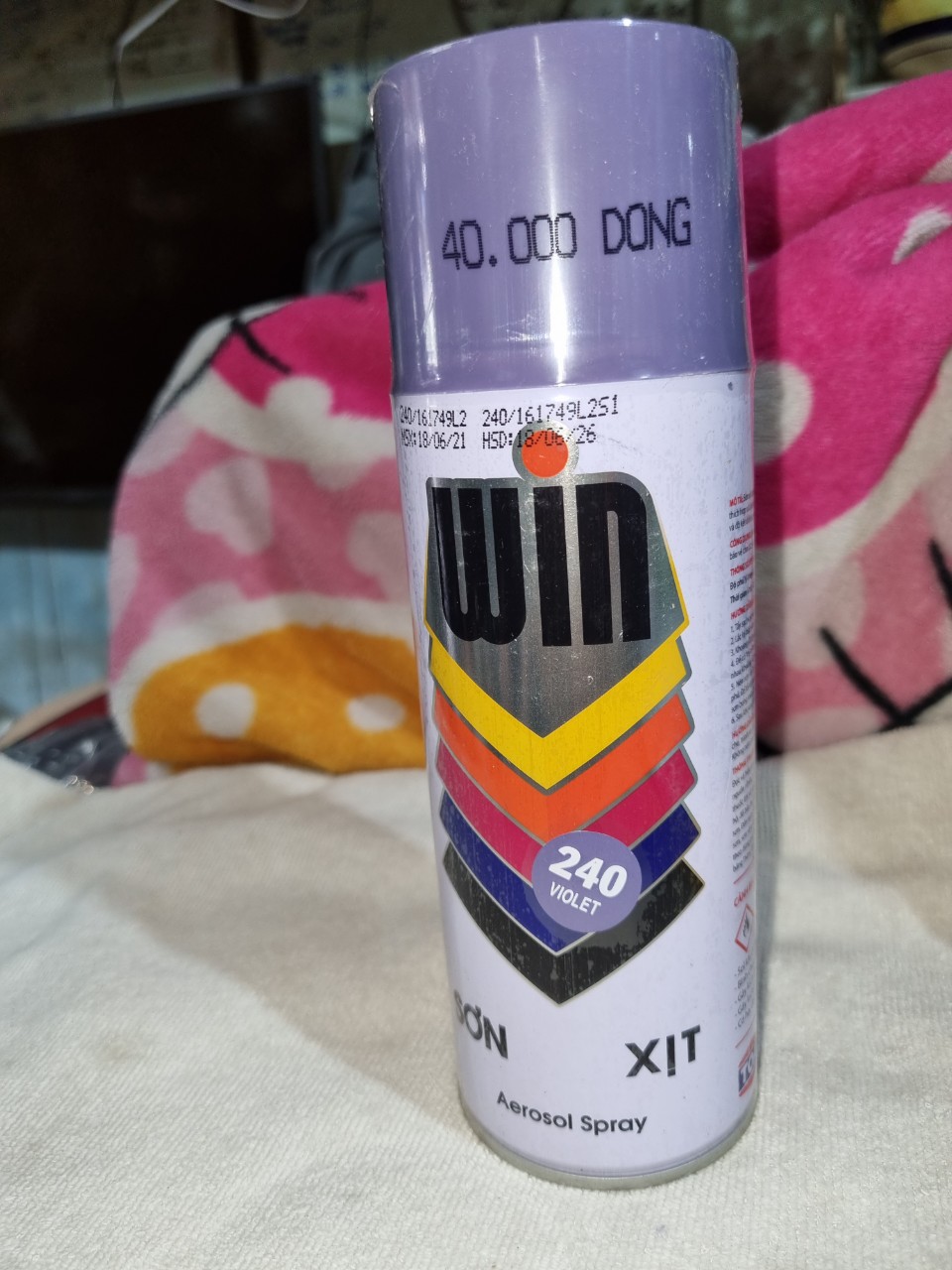 Sơn xịt màu tím (A240) WIN ( 400 ml ) (như hình)