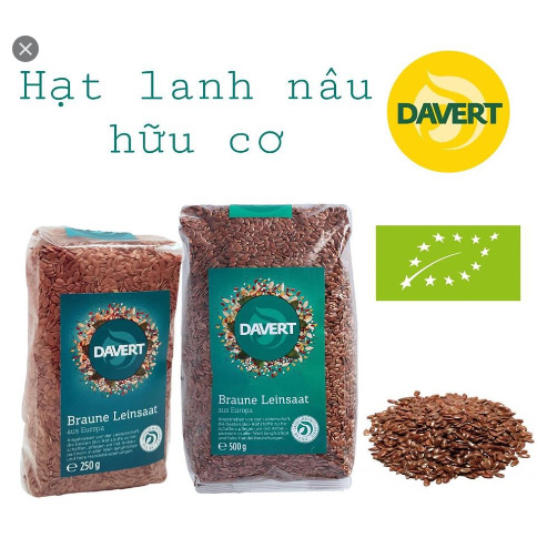 Hạt lanh nâu hữu cơ chưa rang Davert (250g)