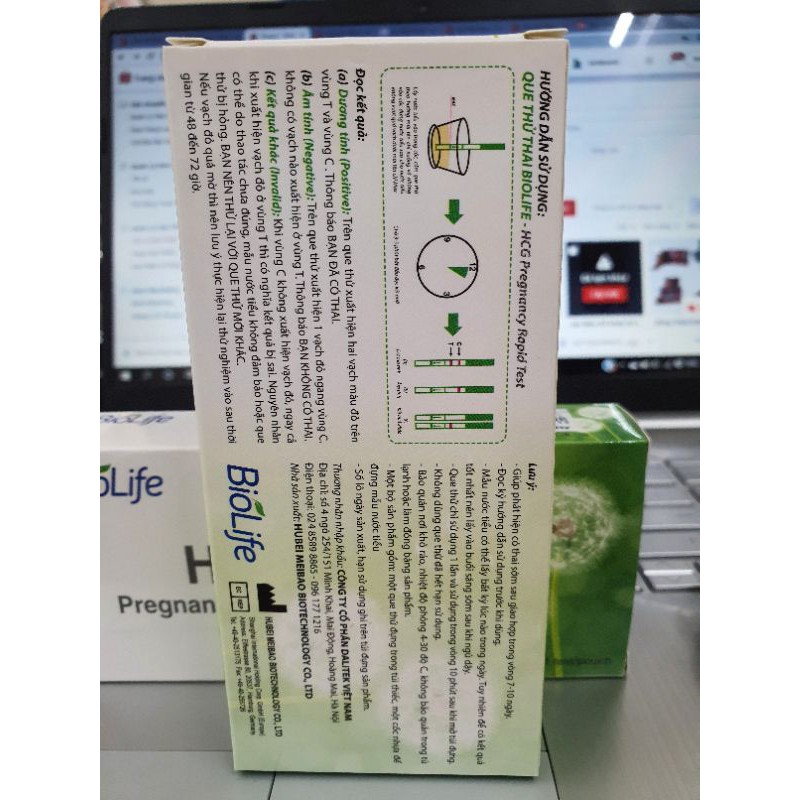 Que Thử Thai Biolife Hcg ( Hộp 1 Chiếc)