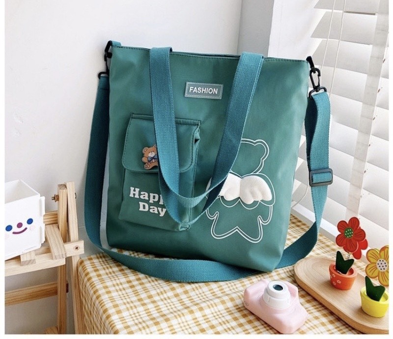 Tote đeo 2 kiểu Gấu thiên thần vừa A4 _TT25