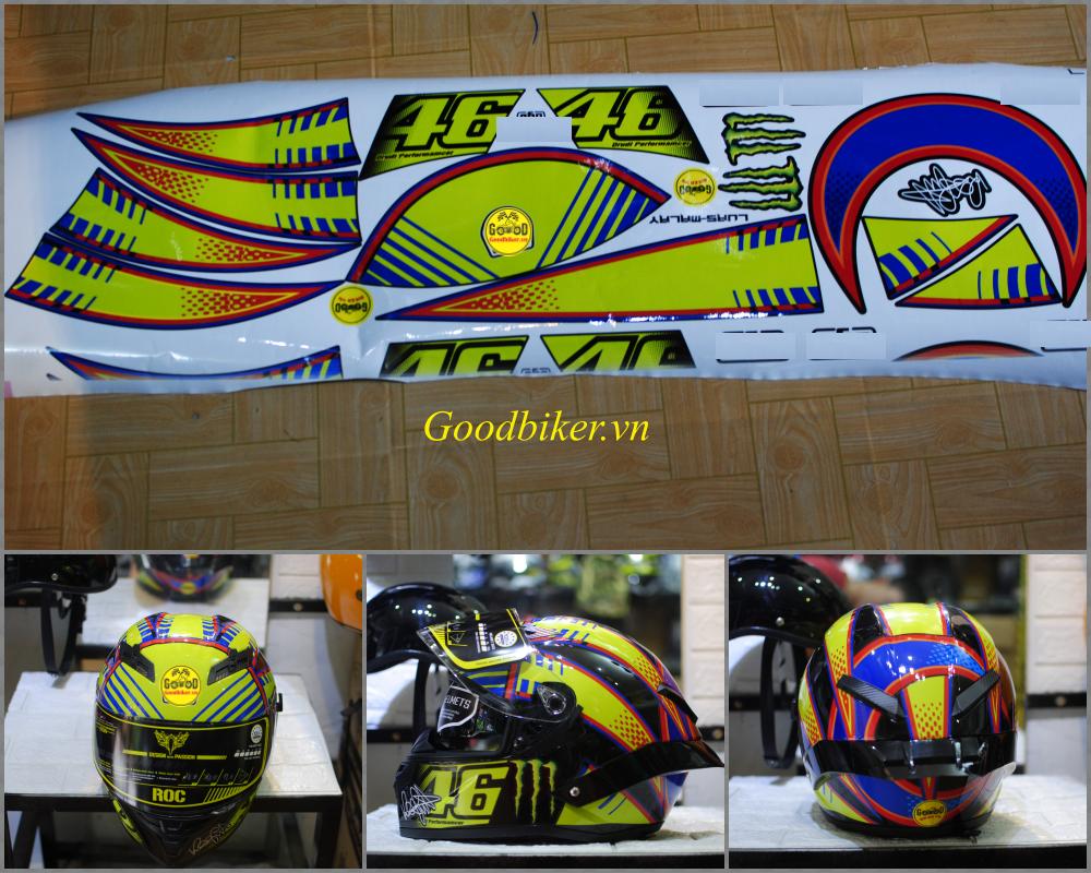 Tem AGV soleluna dán mũ fullface