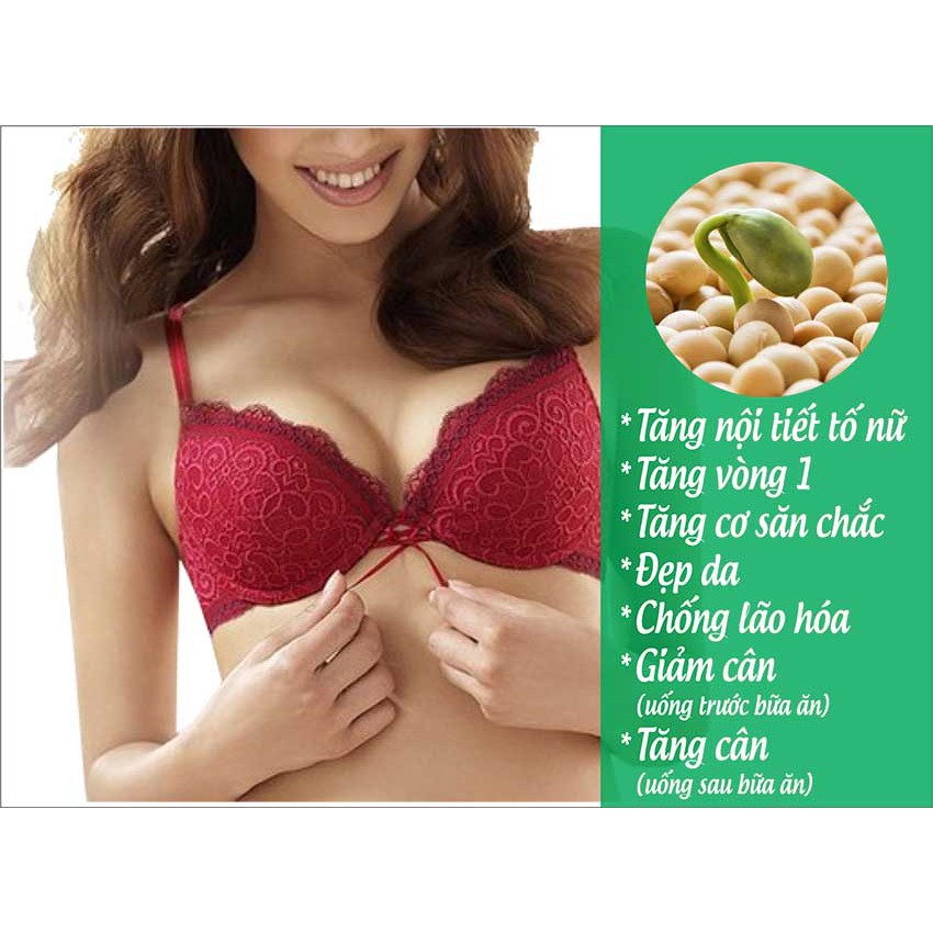 1KG Bột mầm đậu nành (Tăng vòng 1 hiệu quả) - Mẫu túi Zip.