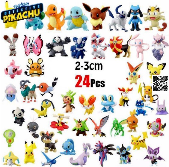Combo 24 mô hình Pokemon bửu bối thần kỳ chibi cam kết không trùng 1700d4