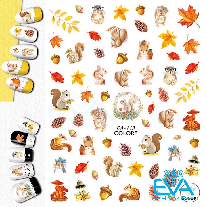 [HCM]Miếng Dán Móng Tay 3D Nail Sticker Tráng Trí Hoạ Tiết Hoạt Hình Chú Sóc Dễ Thương CA119