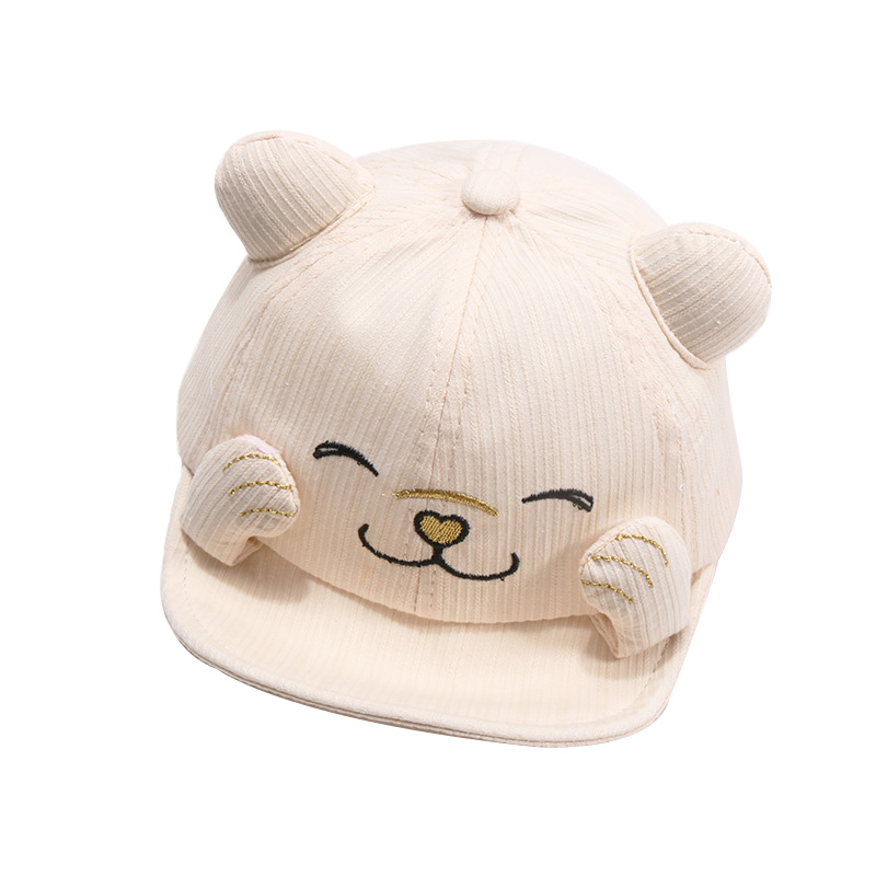 Baby Boys Girls Hat Children baseball Cap Smile Cat cartoon Bear Baby visor hat boy girl soft brim hat