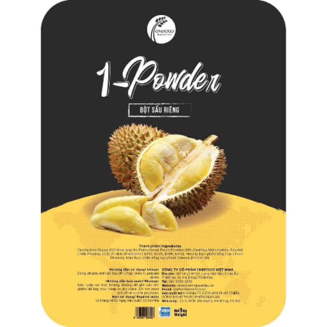 Bột Sầu riêng 1 – Powder túi 1kg
