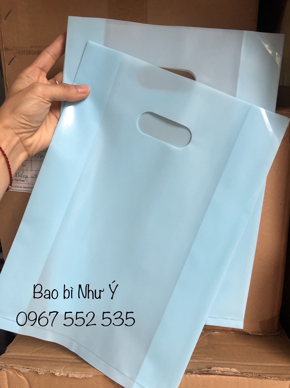 {1kg/size} - túi nilon PE bóng dẽo MÀU XANH NGỌC