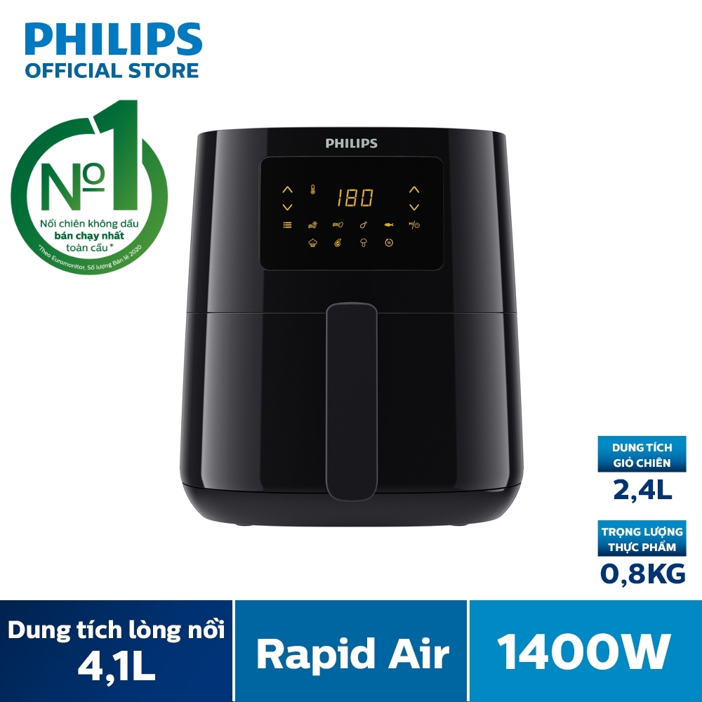 Nồi chiên không dầu Philips HD9252/90 Mẫu 2021 – Hàng chính hãng