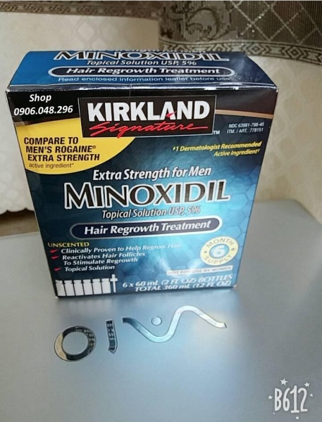 [ Expiry Date ( Hạn sử dụng )  : 07 / 2021 ]  Sản phẩm mọc râu , mọc tóc  Minoxidil 5% Kirkland USA  từ Hoa Kỳ - 1 Hộp gồm 6 Lọ ( Thuoc mọc râu , mọc tóc  Minoxidil 5% ) .