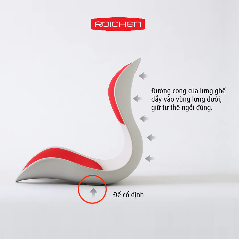 Ghế chỉnh dáng ngồi đúng Roichen - Hàn Quốc _Made in Korea.  Sản phẩm dùng cho Nam, Nữ, Trẻ em. Nhiều màu, nhiều phương án lựa chọn