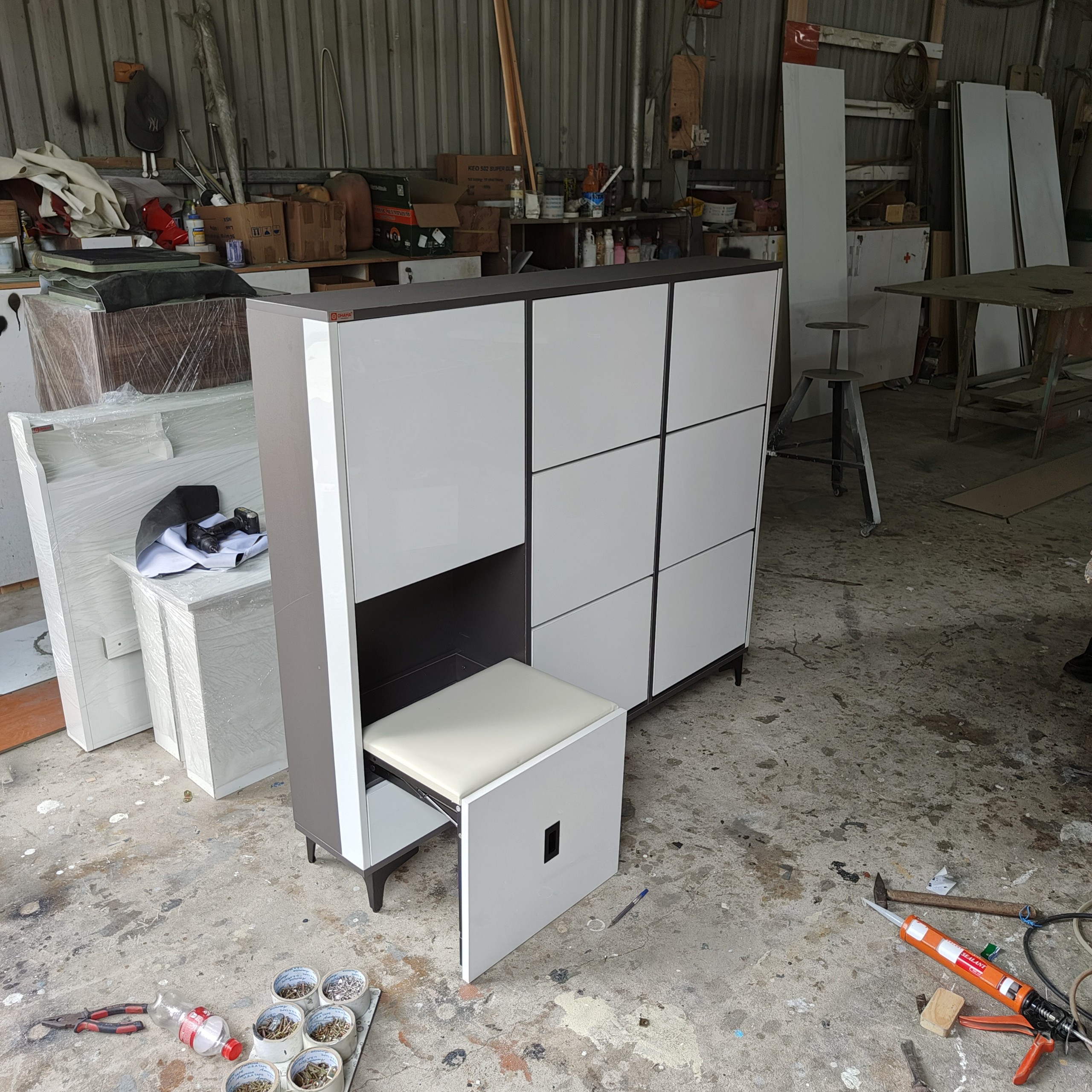 [ Freeship HCM ] [Có ảnh thực tế]  Tủ giày thông minh siêu mỏng cao cấp Ohaha - TGCC018