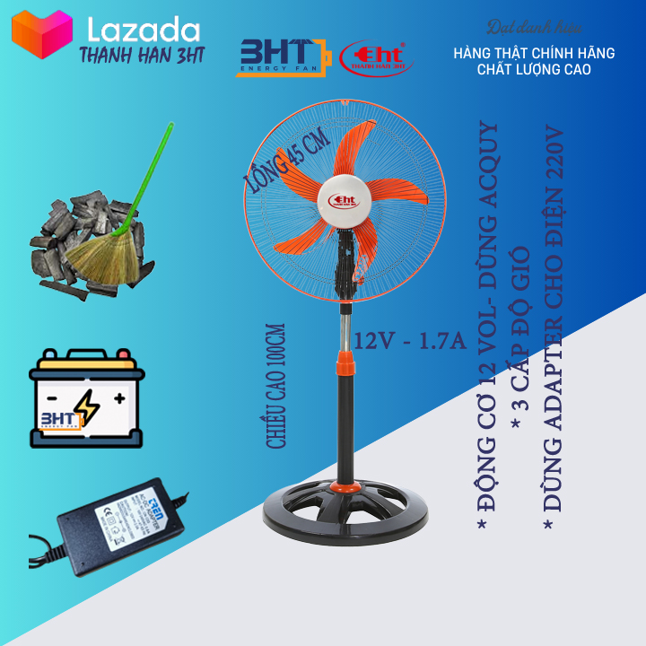 Quạt Dùng Bình 12V / 220V - 3HT