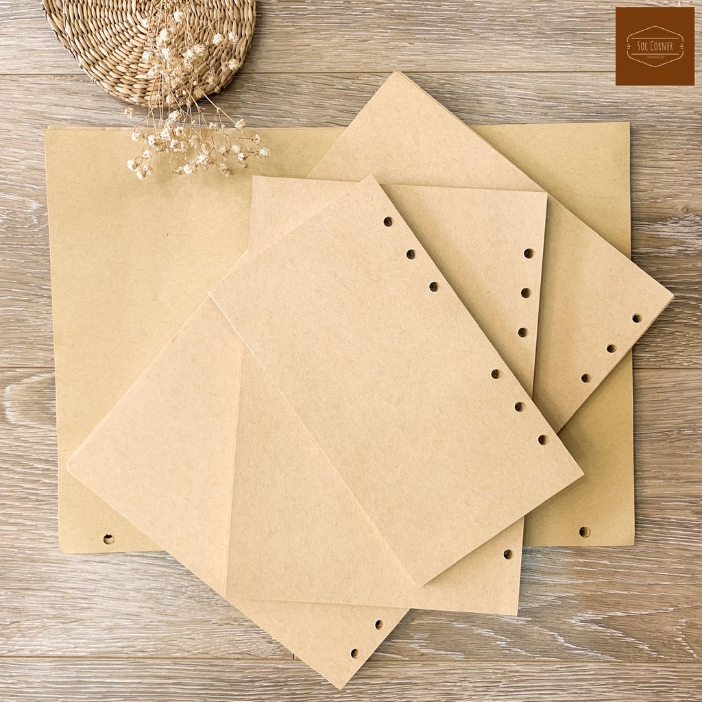 [HCM]Giấy refill Kraft bìa còng A6/A5/B5/A4