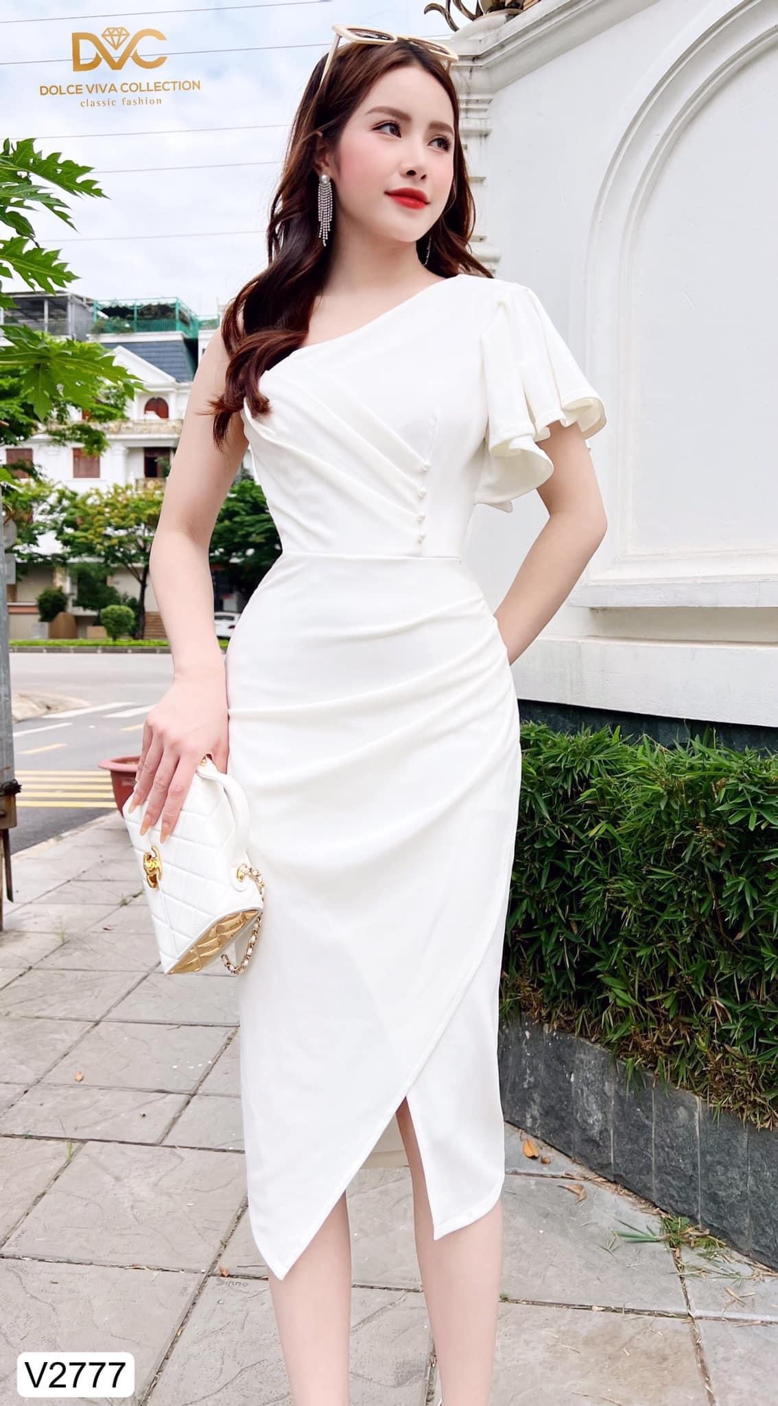 Đầm dự tiệc lệch vai siêu xinh