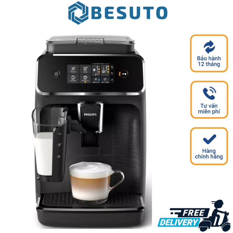 Máy Pha Cà Phê Tự Động Philips EP2230/10, Philips Coffee Maker,  Made In Romania, Bảo Hành 12 Tháng