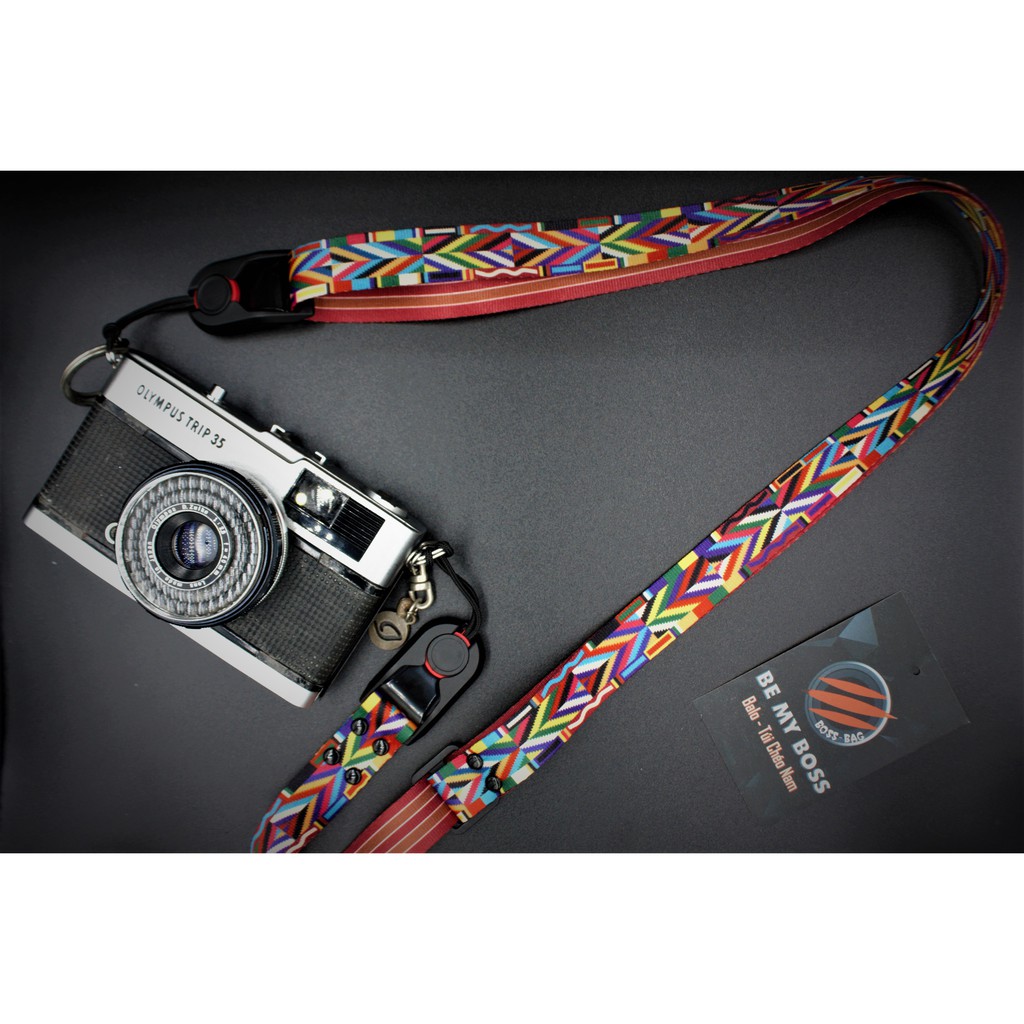 [HCM][Camera] Dây Đeo Máy Ảnh Thổ Cẩm Size 2Cm