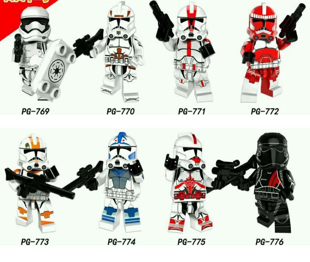 7Stk STAR WARS Set Stormtrooper Dewback Clone Trooper Armee Minifiguren Geschenk 