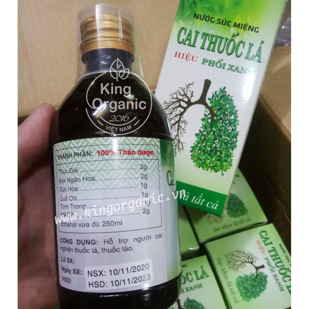 [CHỈ 1 CHAI BỎ NGAY THUỐC LÁ] Nước súc miệng cai thuốc lá HIỆU PHỔI XANH