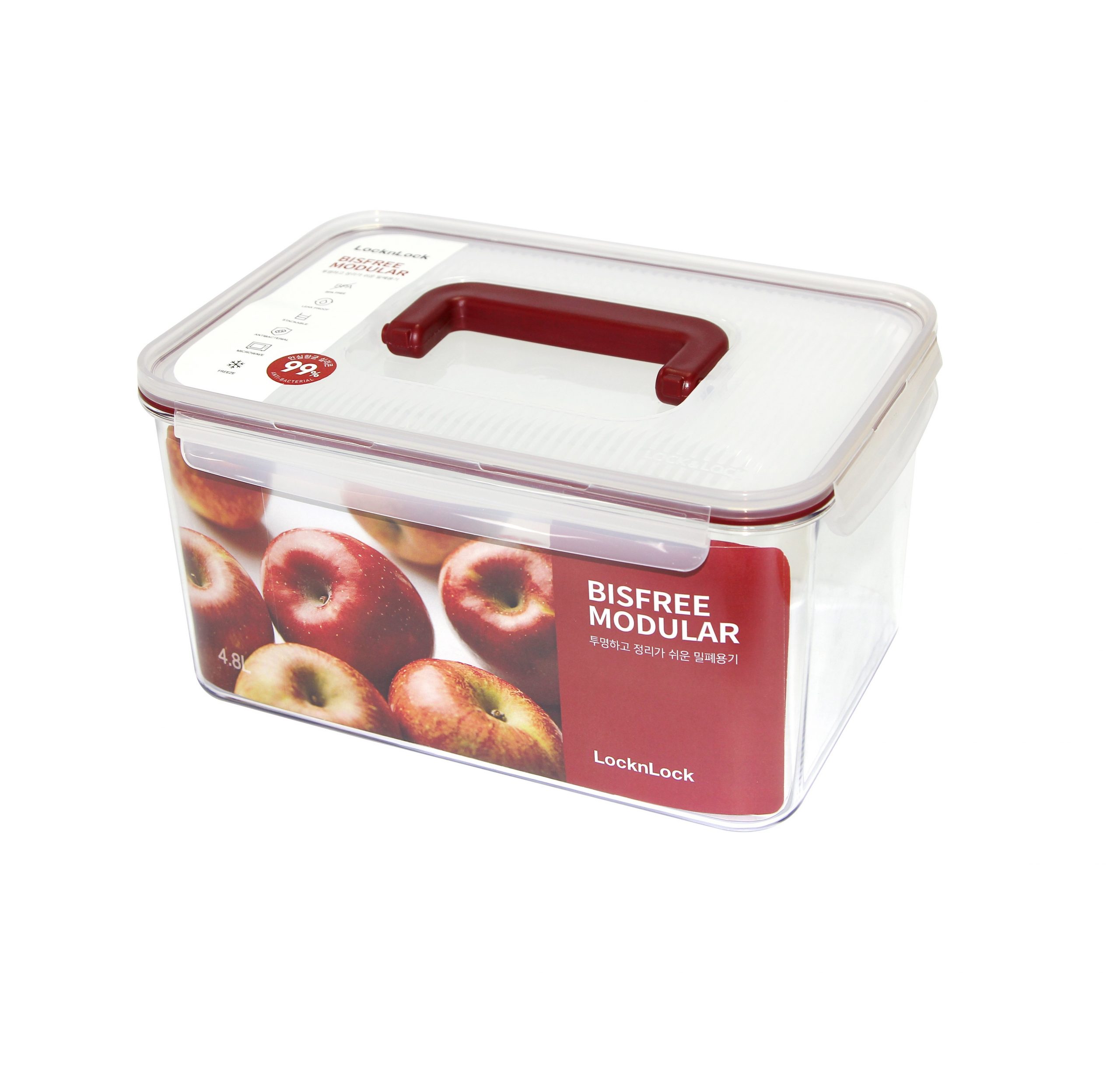 Hộp bảo quản thực phẩm bằng nhựa Lock&Lock Bisfree Modular Container LBF nắp gài 4 cạnh trong suốt nhiều dung tích