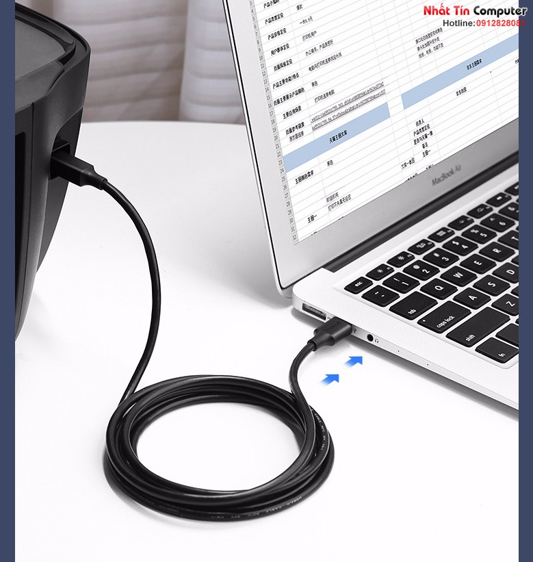 Cáp máy in USB dài 5m chính hãng Ugreen 10329 cao cấp