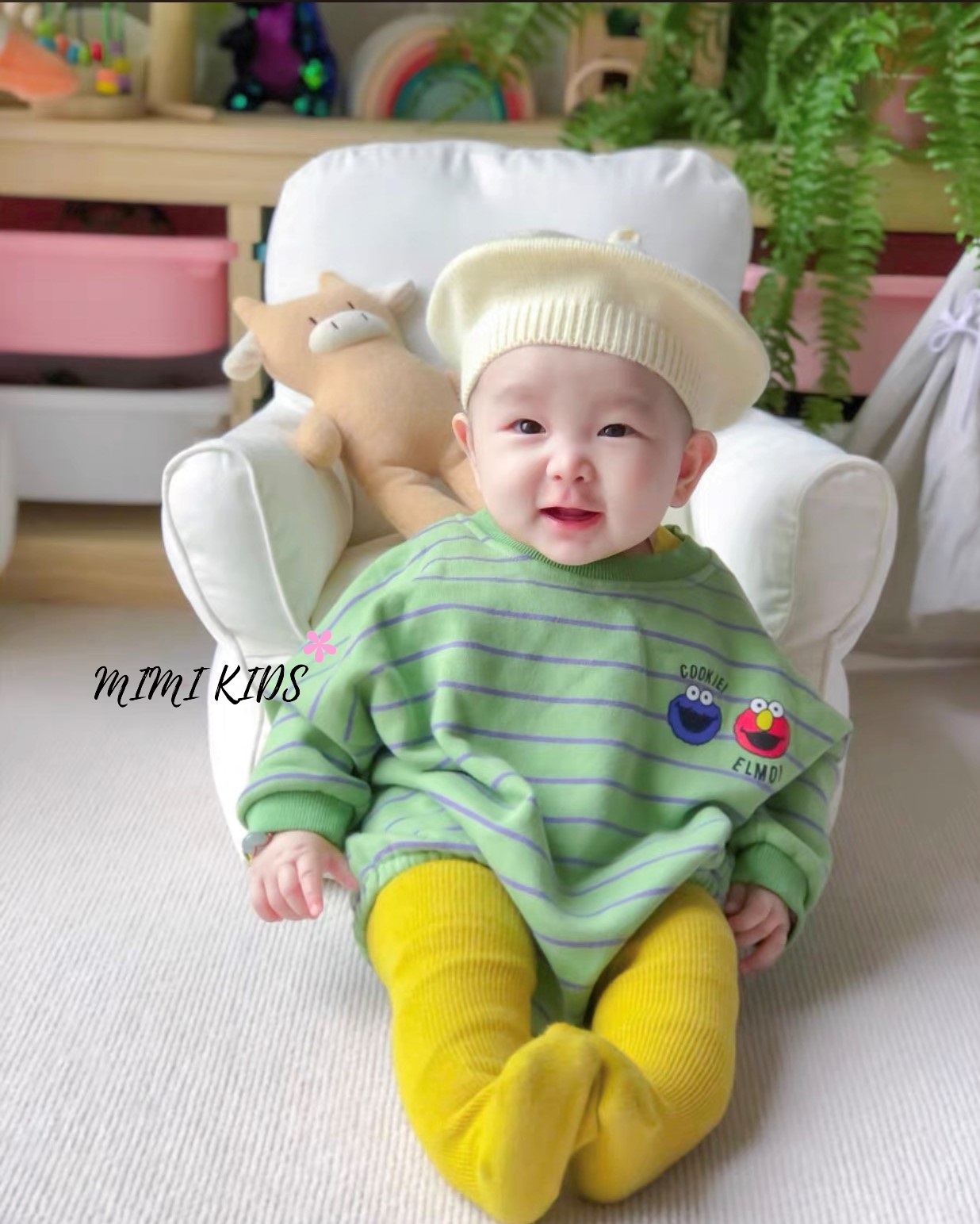 Mũ nồi len trơn cho bé Mimi Kids (6m-4y) mn78