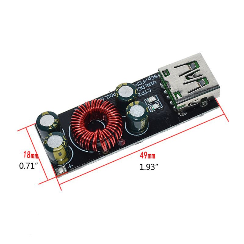 Mạch Sạc Nhanh Hỗ Trợ QC4.0 - PD3.0 - có Cổng USB Type-C (Mạch BUCK 6-35VDC ra cổng USB ,DIY chế sạc điện thoại)