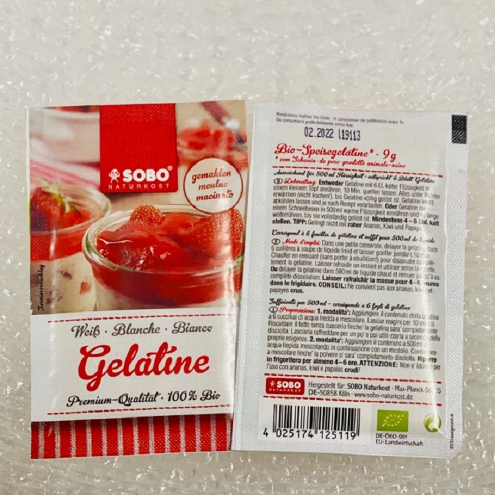 Bột Gelatine hữu cơ Sobo 9g