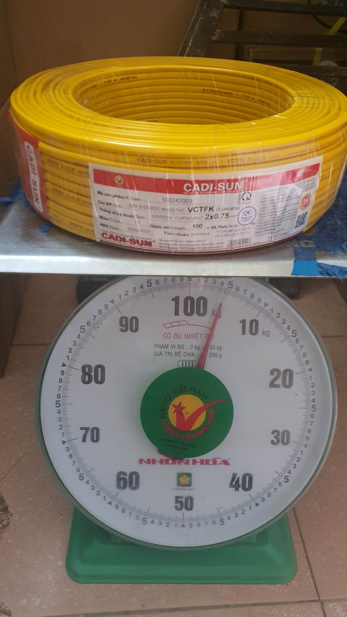 DÂY ĐIỆN CADISUN 2X0.5  100m