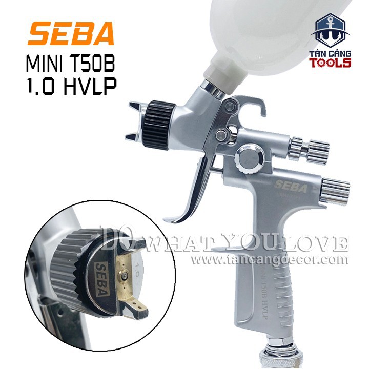 Súng Phun Sơn Seba Mini T50B 1.0 mm HVLP 250 cc