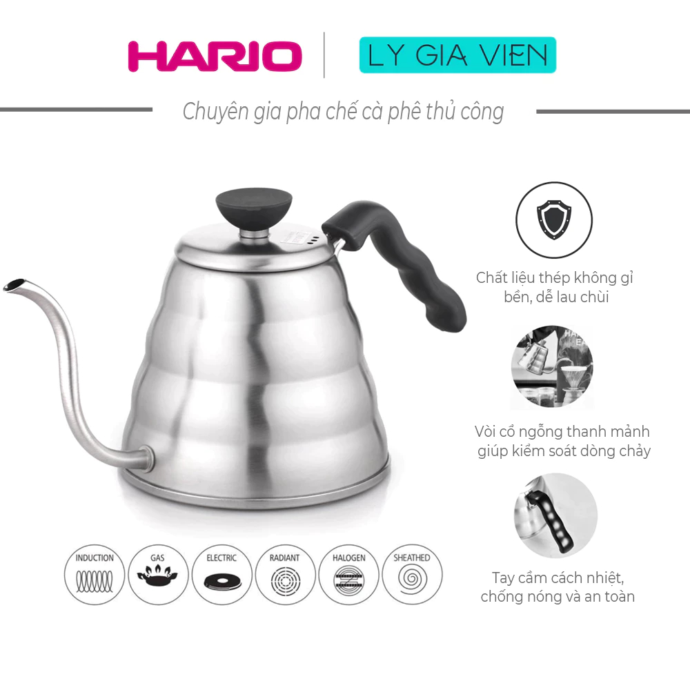 Ấm Đun Nước Pha Cà Phê Hario Drip Bouno V60
