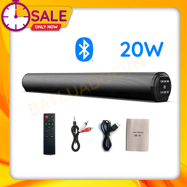 Loa thanh siêu trầm bluetooth 5.0 gaming soundbar 20w để bàn bs-10