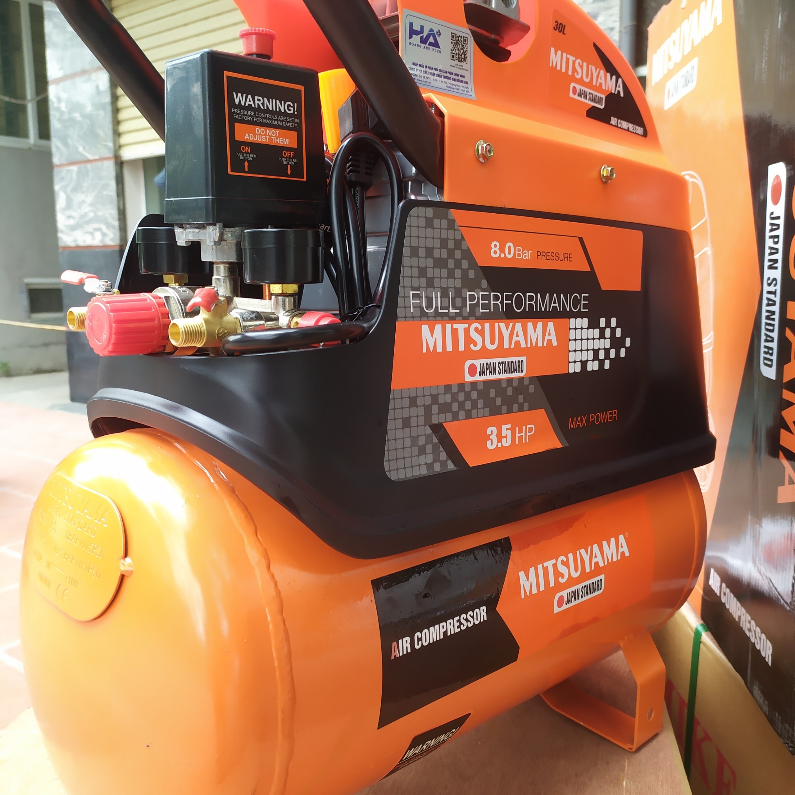 Máy Nén Khí Có Dầu Mitsuyama 3.5HP 30L