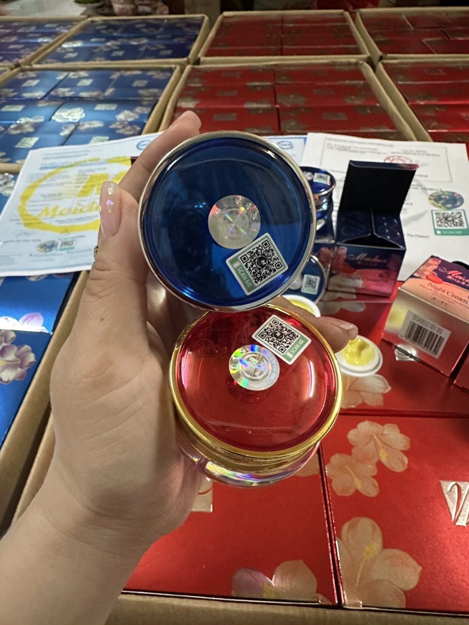 Combo 2 kem meiduzi nhật ngày + đêm 2 tem ( tem mới BCA )