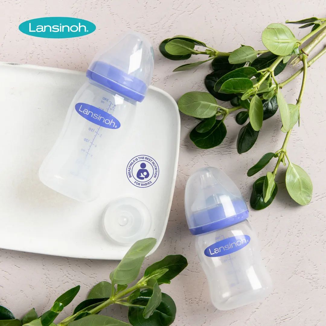 Combo 2 Bình Sữa Cổ Rộng Lansinoh 160ml +240ml