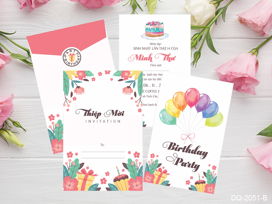 Combo 70 thiệp sinh nhật cho bé ( in nội dung theo yêu cầu)