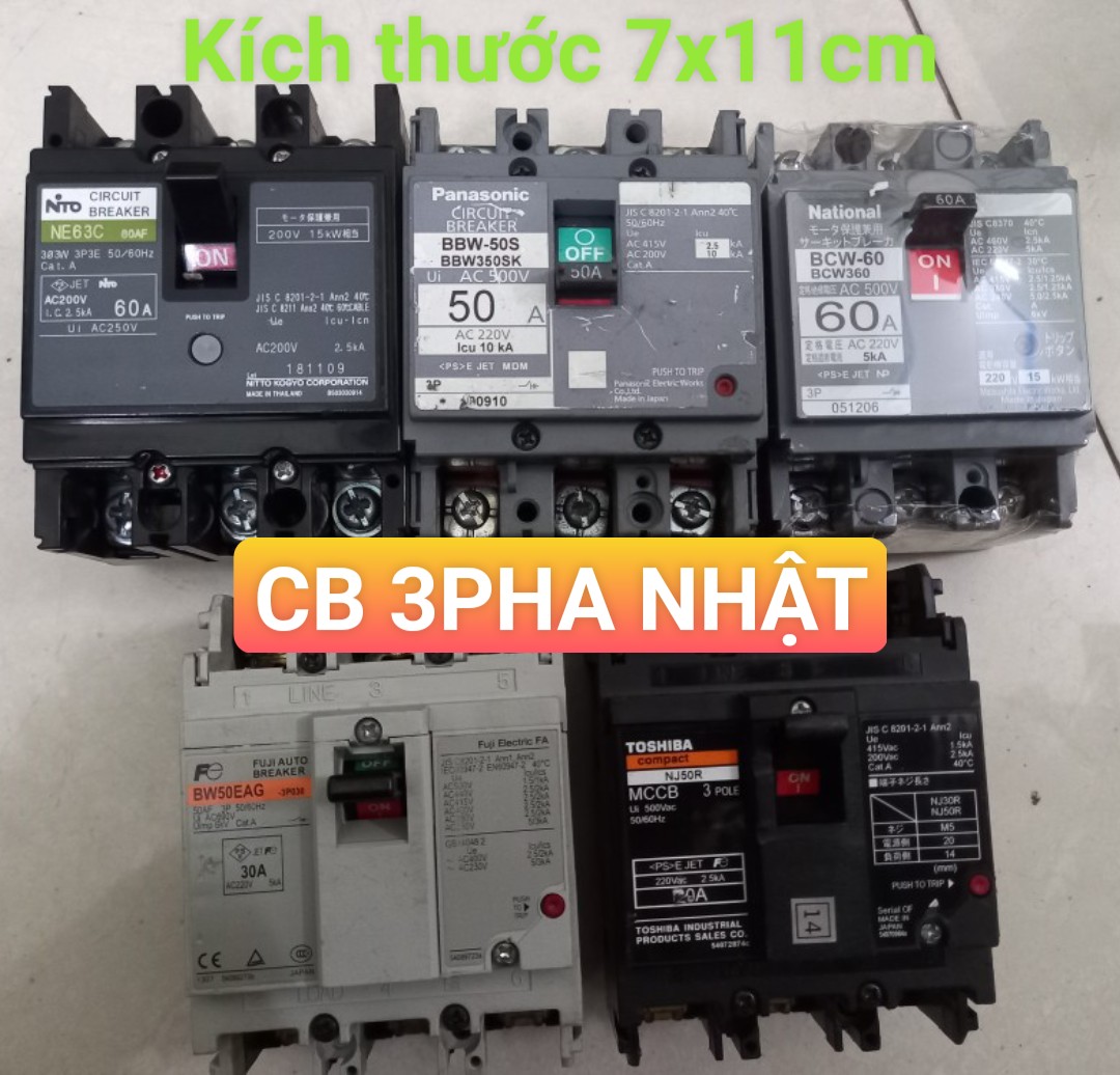 CB 3 PHA NHẬT 3PHA 30A ĐẾN 60A THÁO TỦ