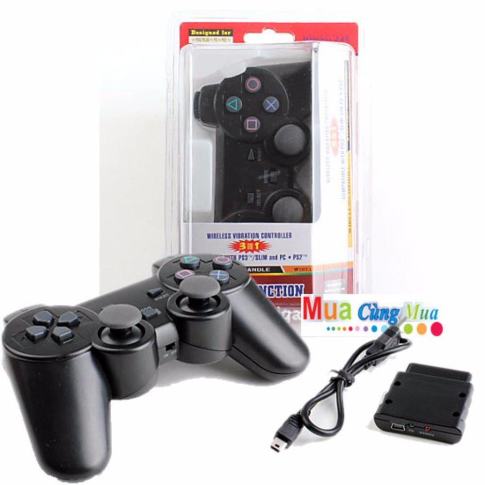 Tay cầm chơi game không dây (Đen)