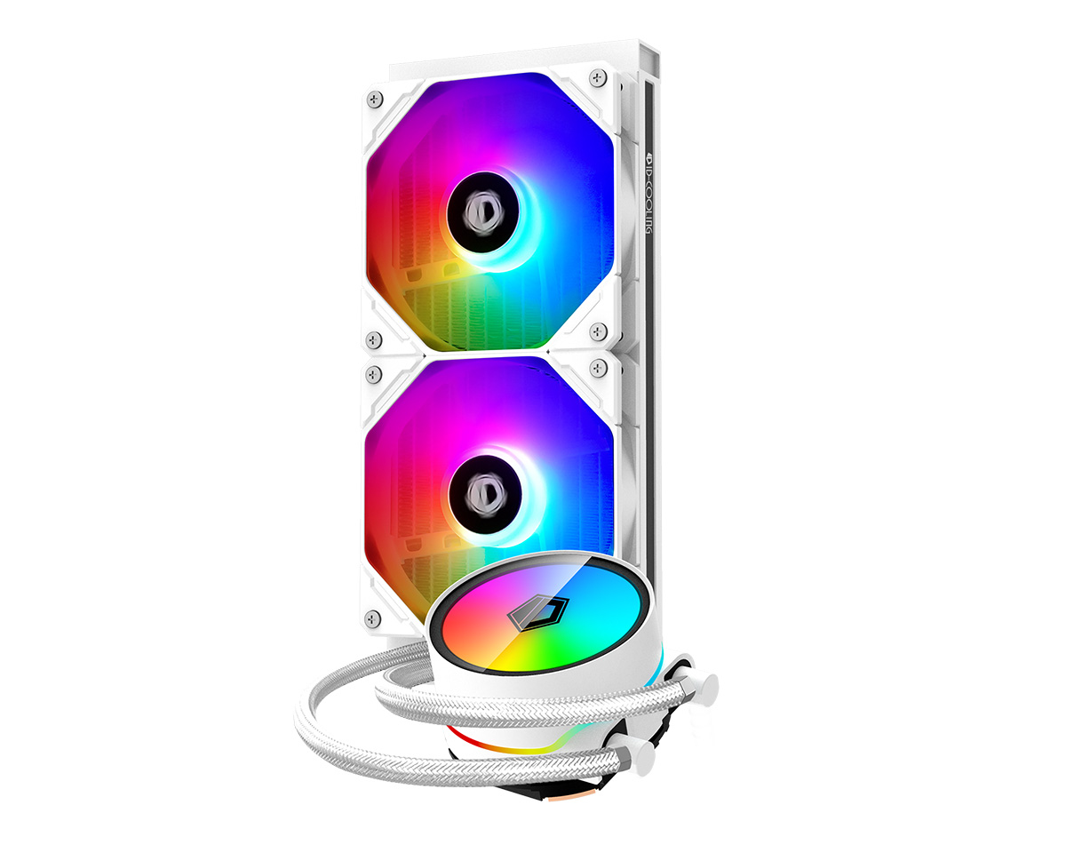 Zoomflow 360-xt 240-xt argb snow edition AIO CPU ID-cooling radiator water cooler-authentic rainbow White led 240xt 360xt socket 1700