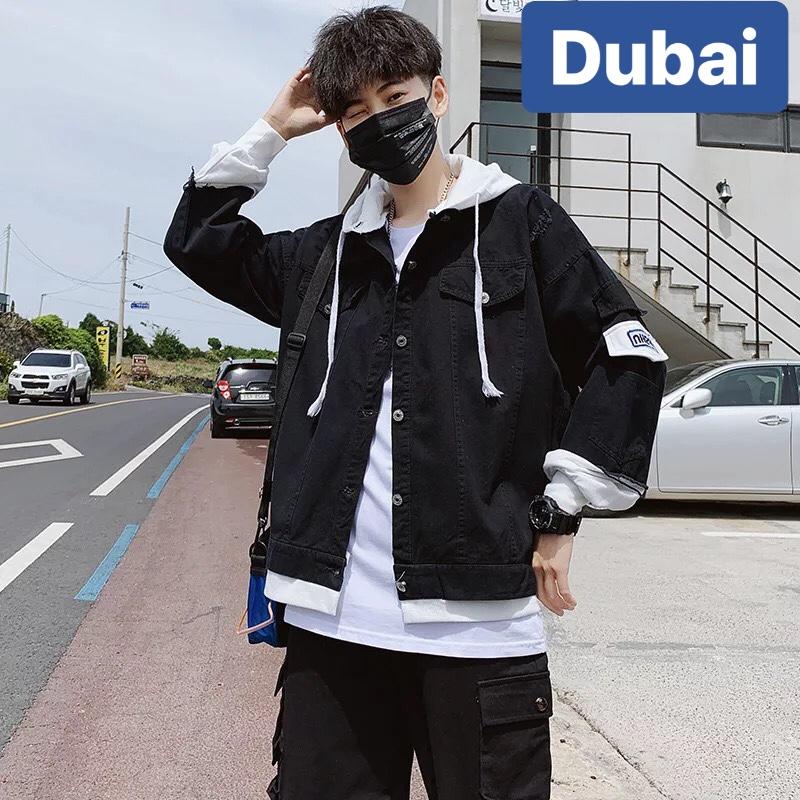 ÁO KHOÁC JEAN NAM NỮ UNISEX ĐEN CHẤT BÒ NÓN VẢI NỈ CAO CẤP HOT TREND NHẬT BẢN - DUBAI FASHION
