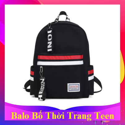 ⚡ Siêu Đẹp ⚡ Balo Thời Trang 2 Sọc Đỏ Trắng