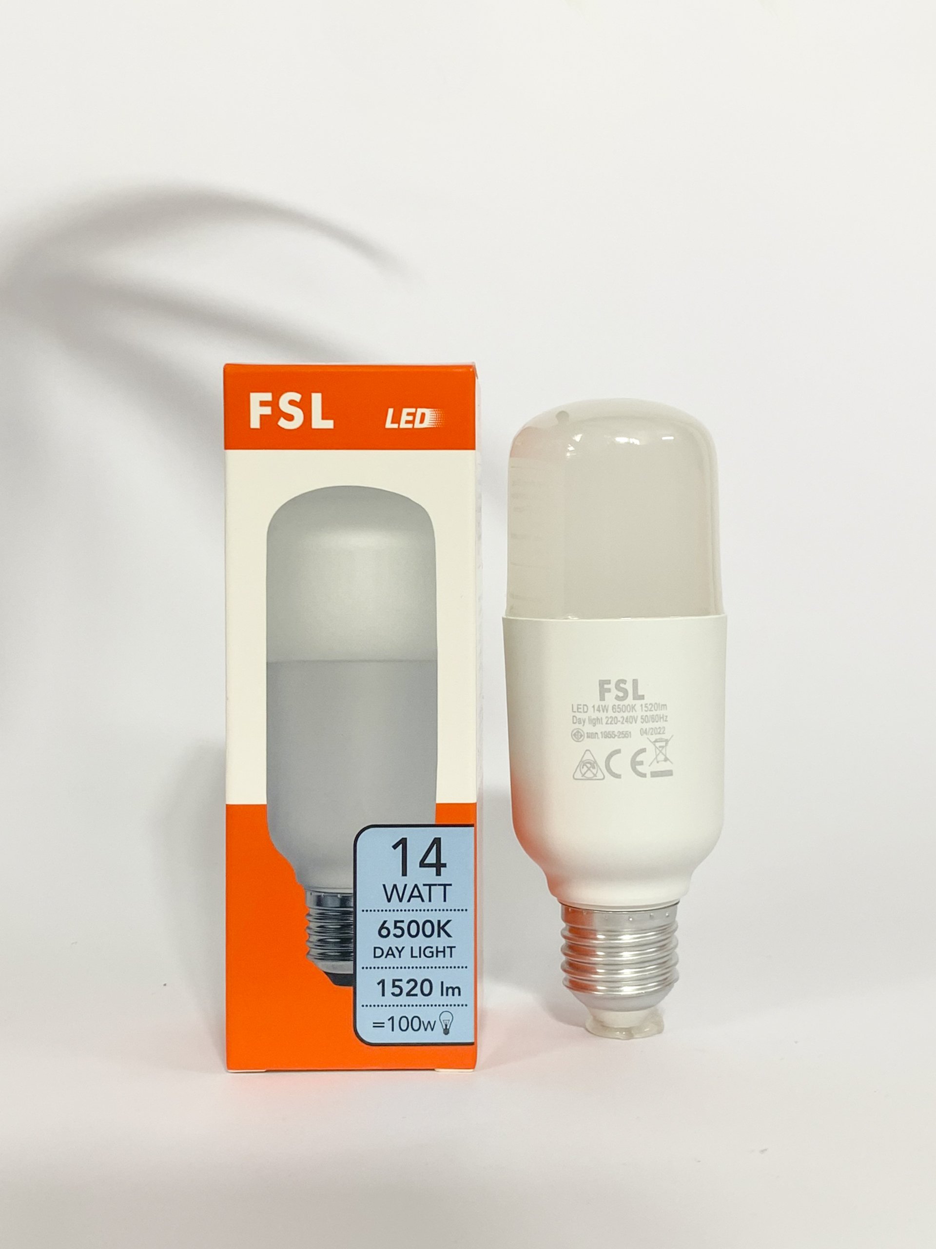 Bóng đèn led trụ dài fsl công suất 9w - 12w - 14w đuôi đèn e27, ánh sáng trắng 6500k - hàng chính hãng